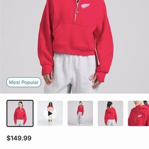 NWT!! Lululemon Detroit Red Wings Oversized Scuba half-zip Hoodie
